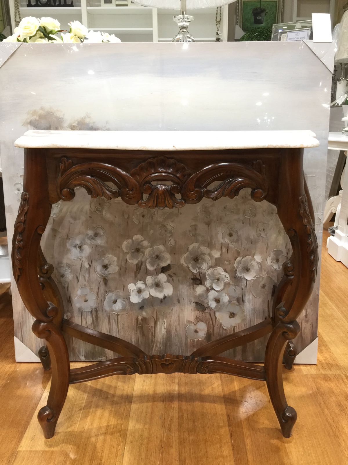 Hall Table with Marble Top